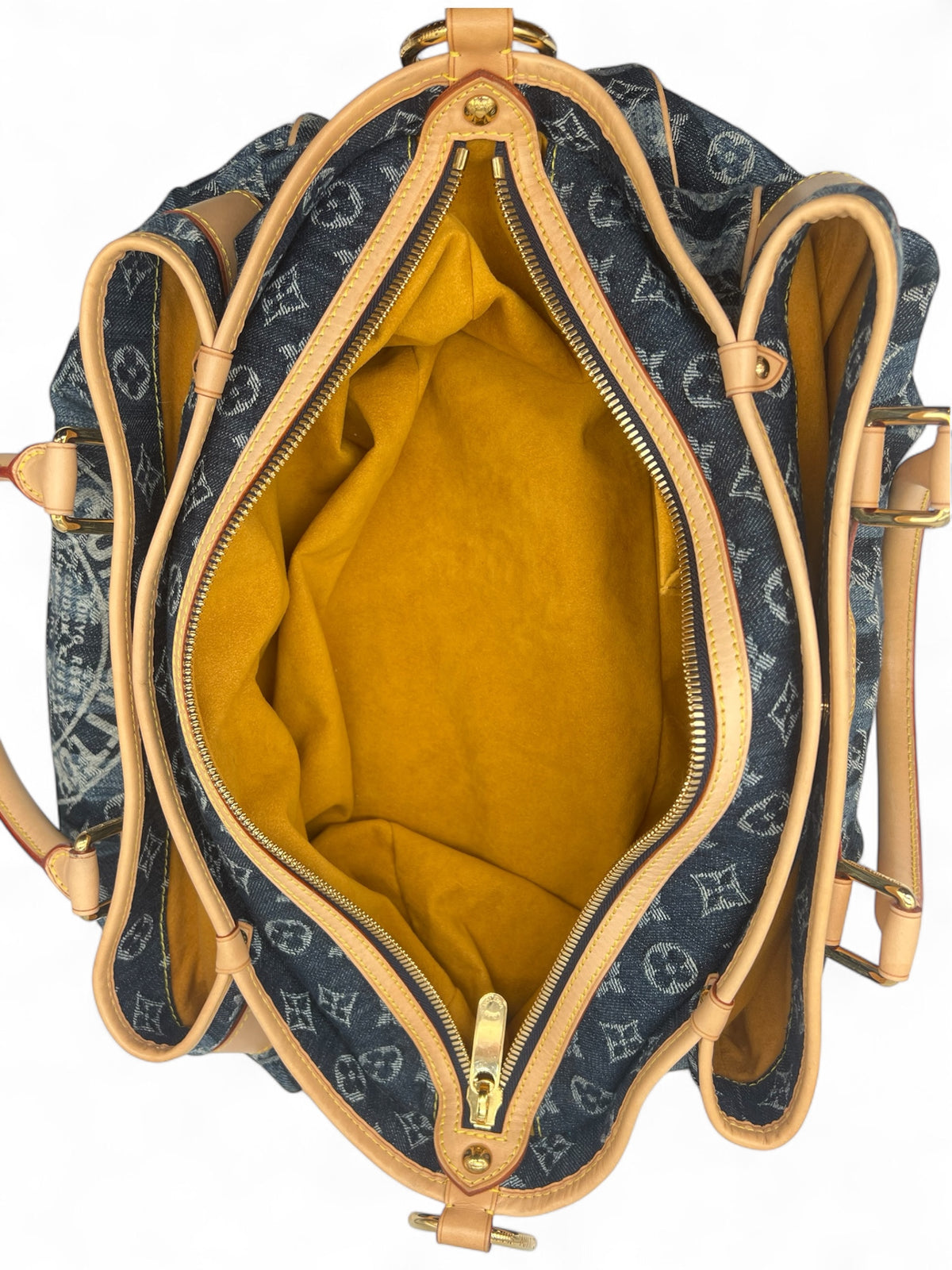 Louis Vuitton - Gestreifte Tragetasche GM Denim