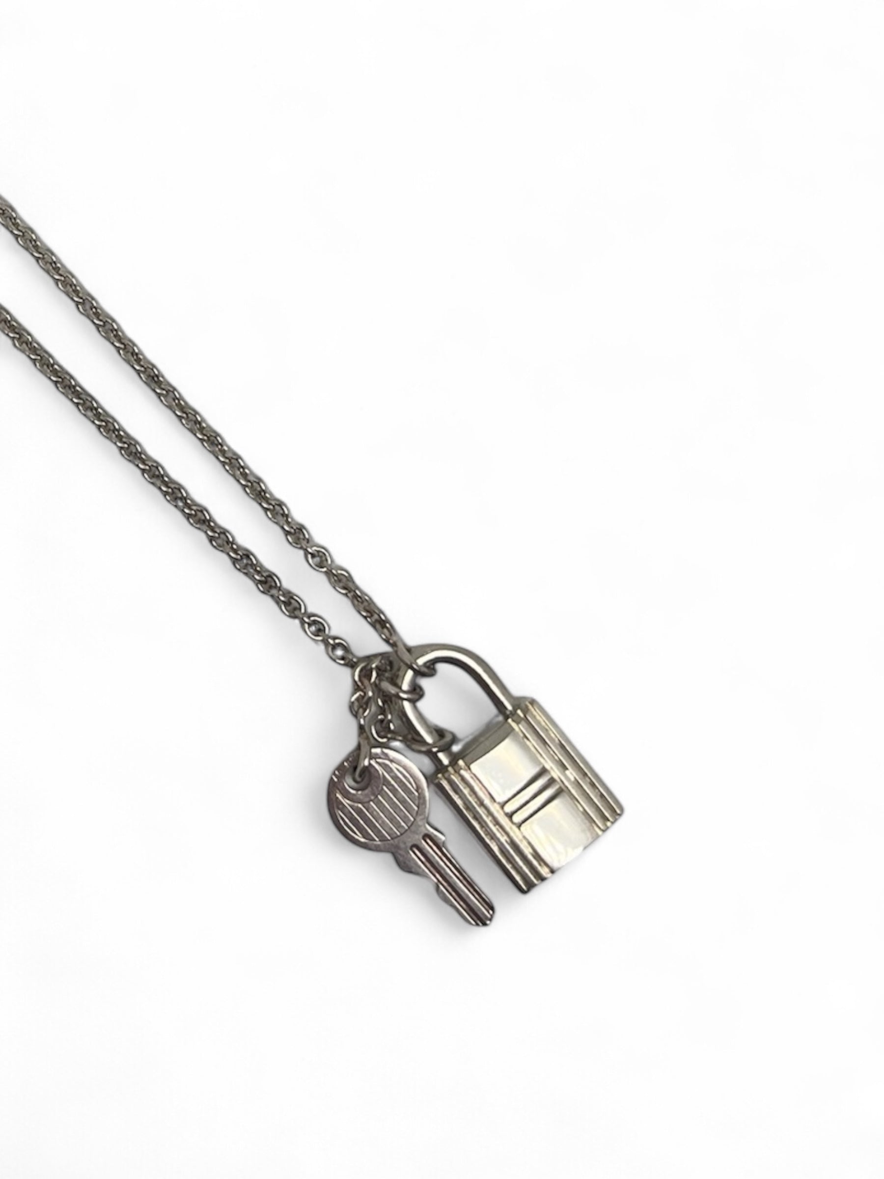 Hermès - Pendente lucchetto in argento