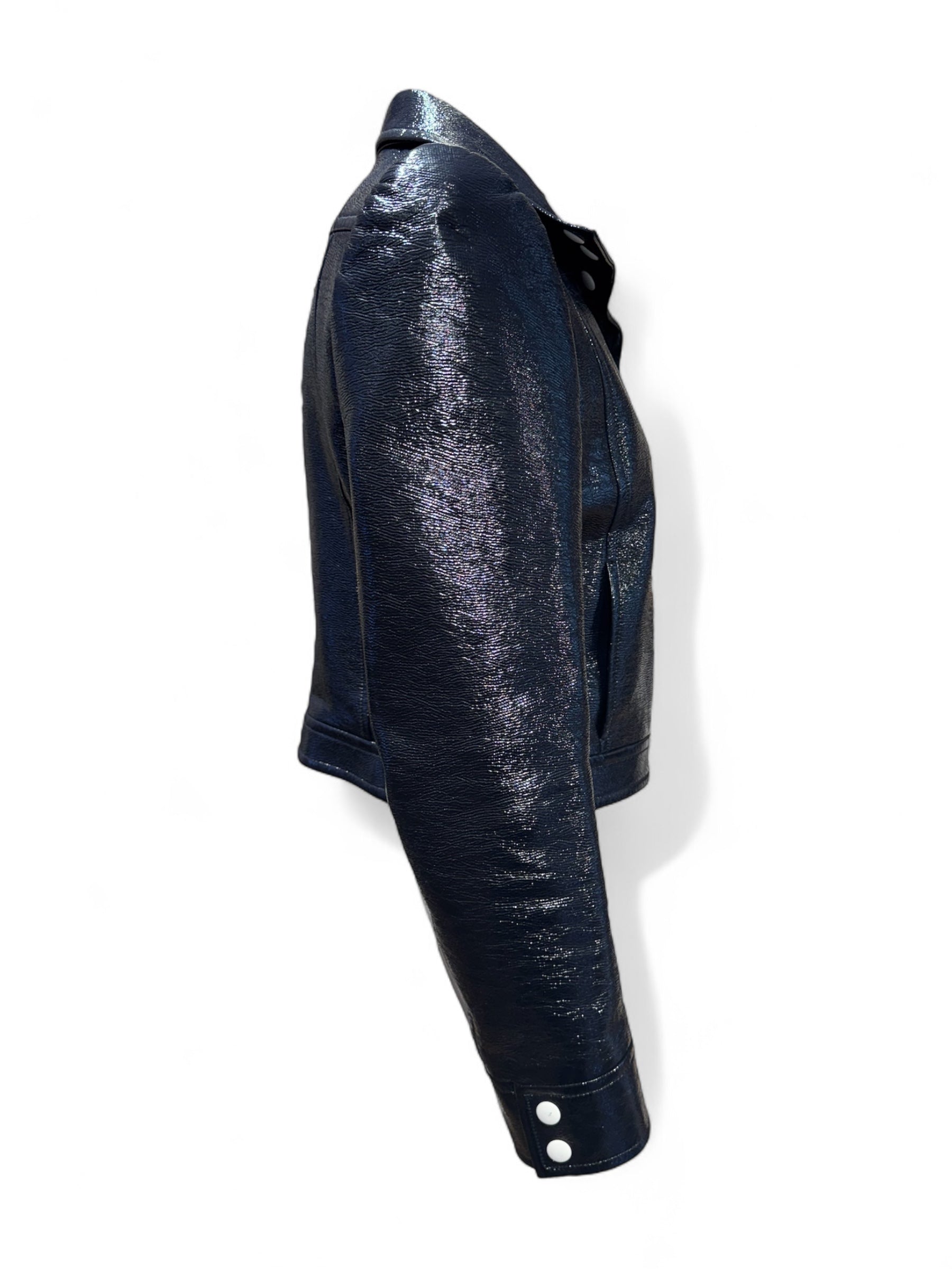 Courrèges - Navy blue vinyl jacket