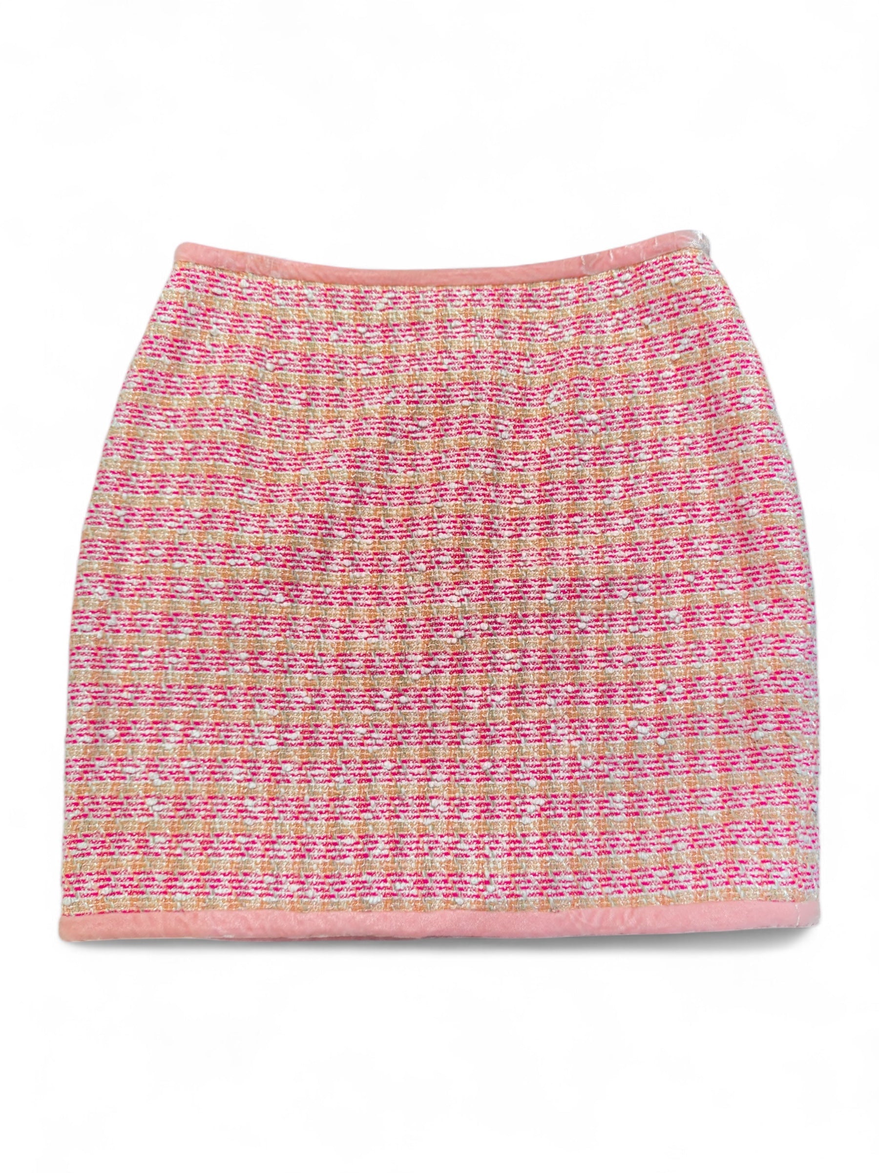 Chanel - Jupe en tweed rose T42