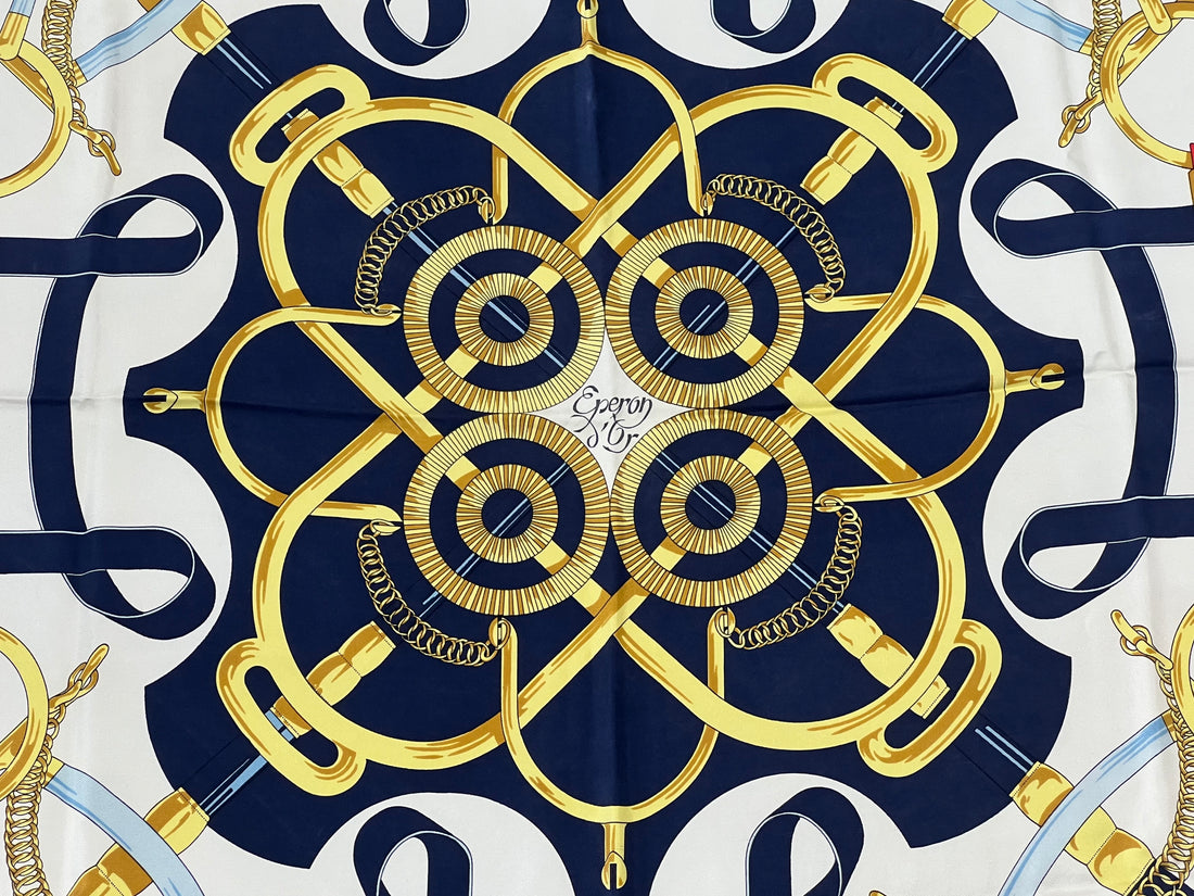 Hermès -  Carré 90 « Éperon d’or »