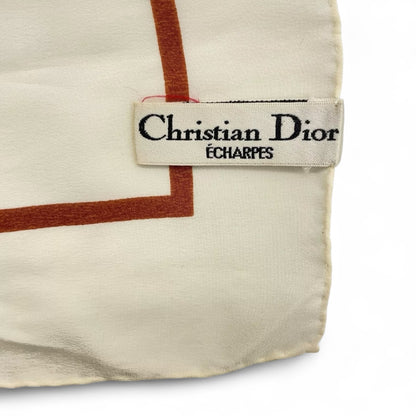 Christian Dior - Carré en soie avec moineaux