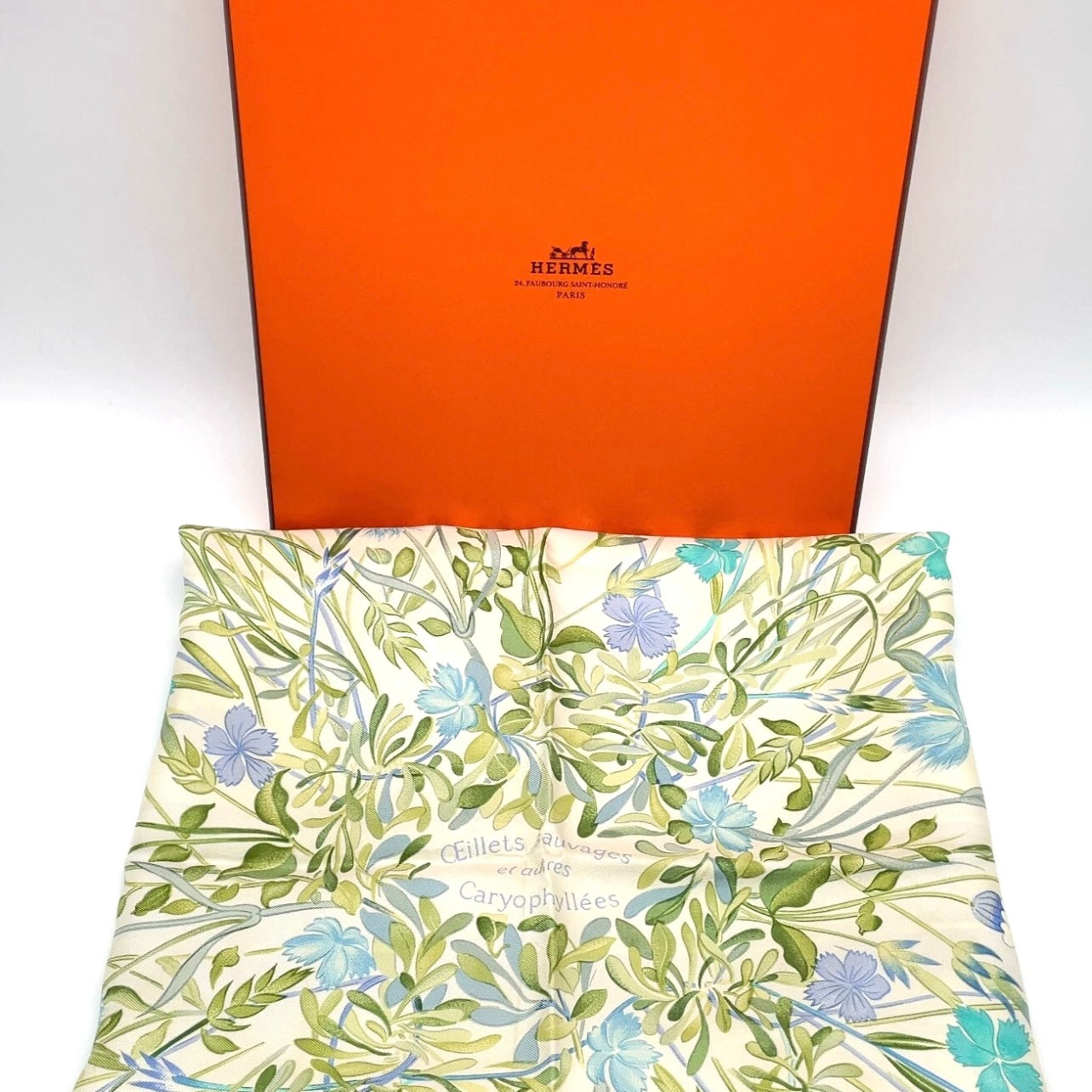 Hermès - Carré 90 « Oeillets sauvages et autres Caryophyllé