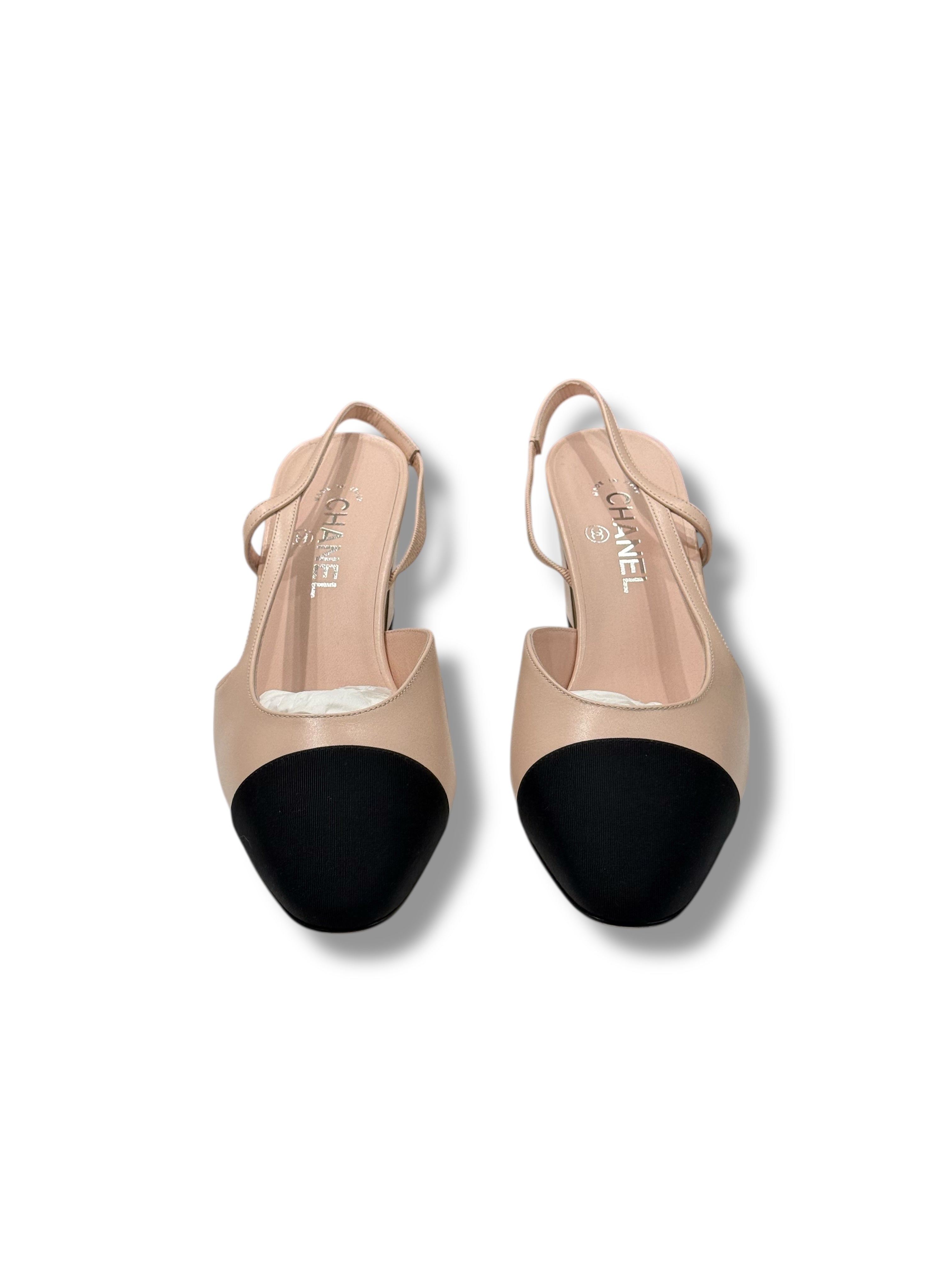 Chanel - Slingback rose nude T41