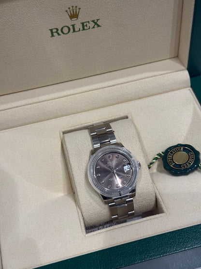 Rolex - Montre Datejust 31 mm diamants et Oyster