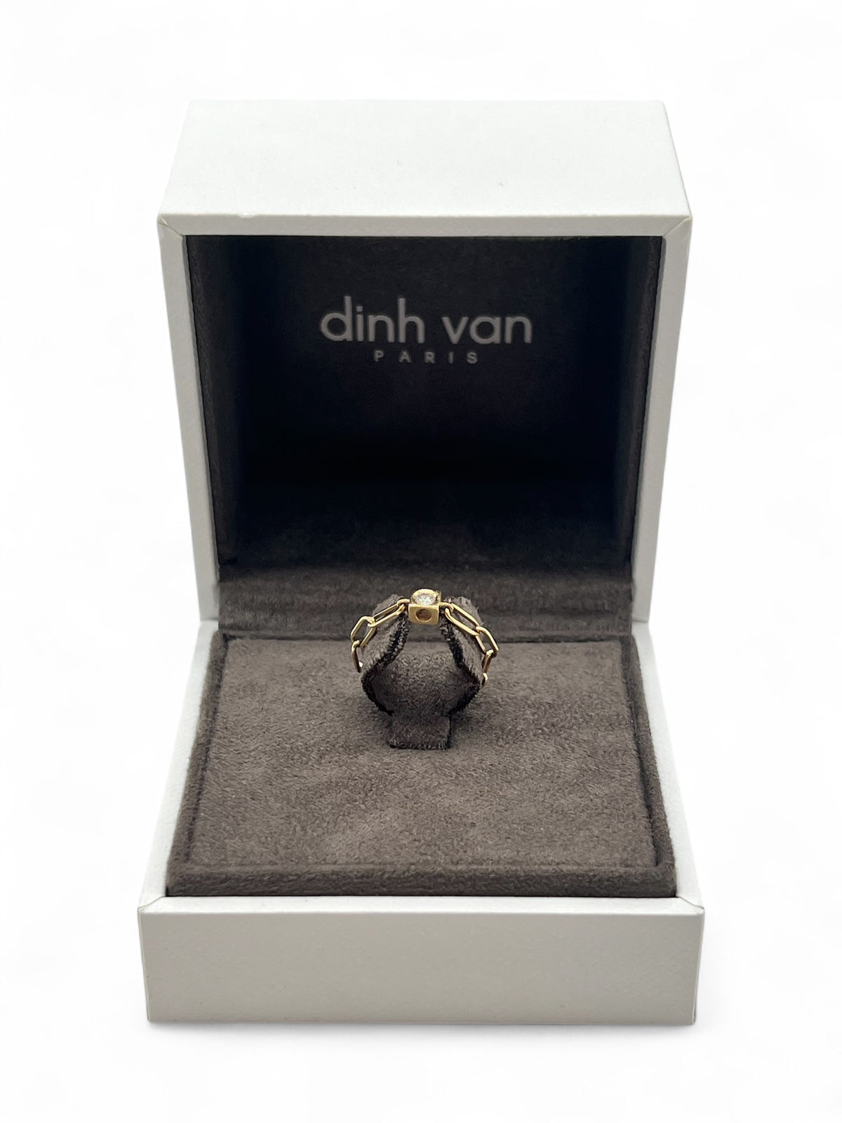 Dinh van - “Le Cube Diamant” chain ring size 51