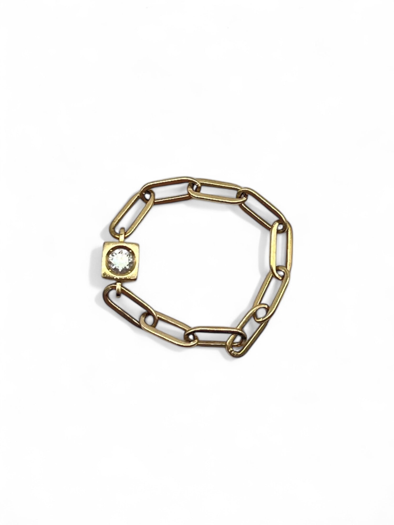 Dinh van - Bague chaîne « Le Cube Diamant » T51