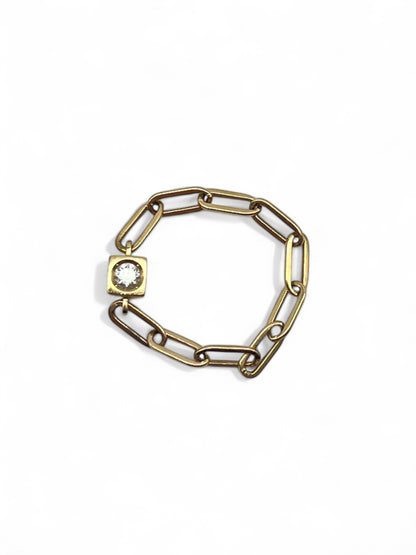 Dinh van - Bague chaîne « Le Cube Diamant » T51