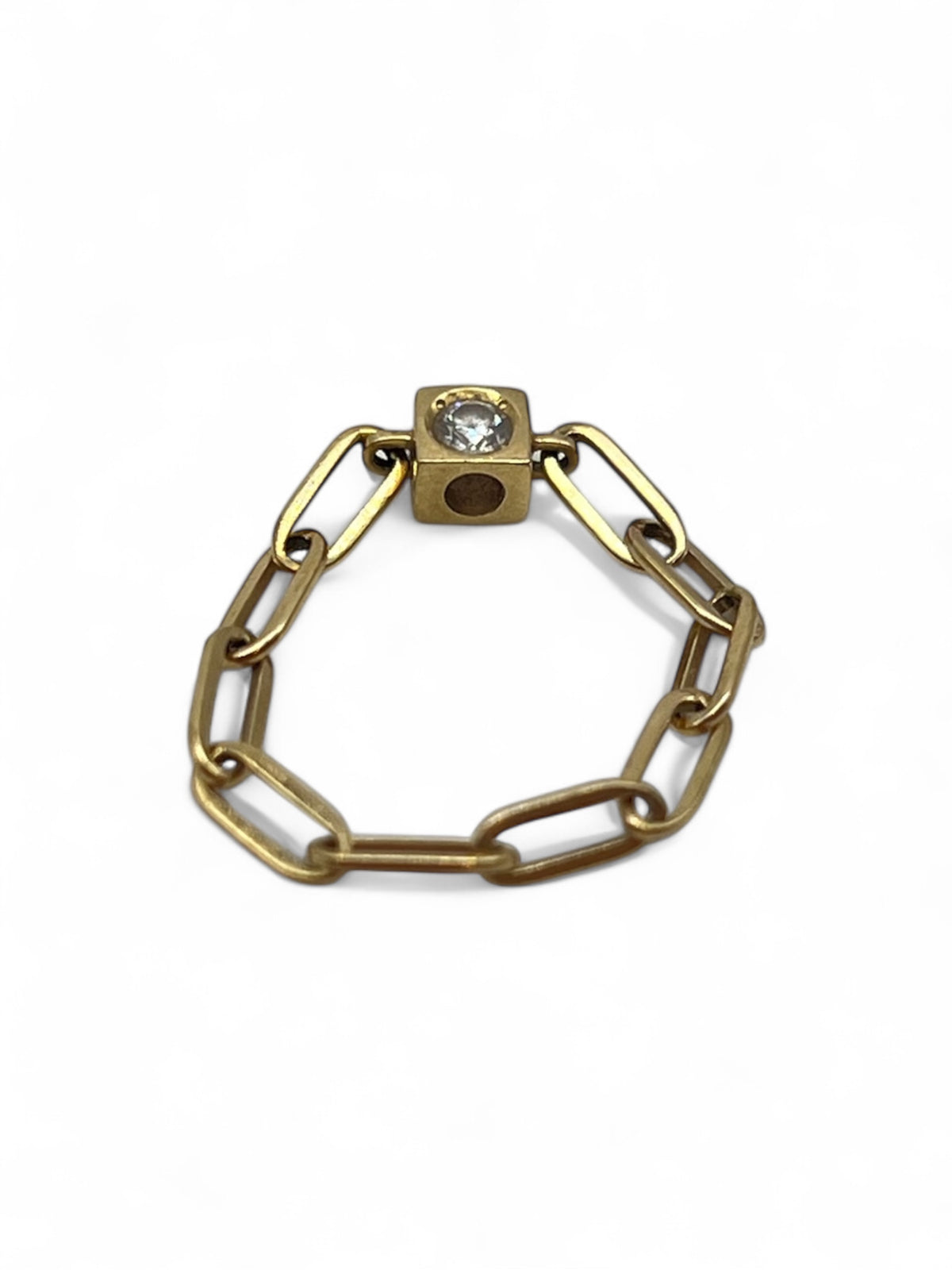 Dinh van - “Le Cube Diamant” chain ring size 51