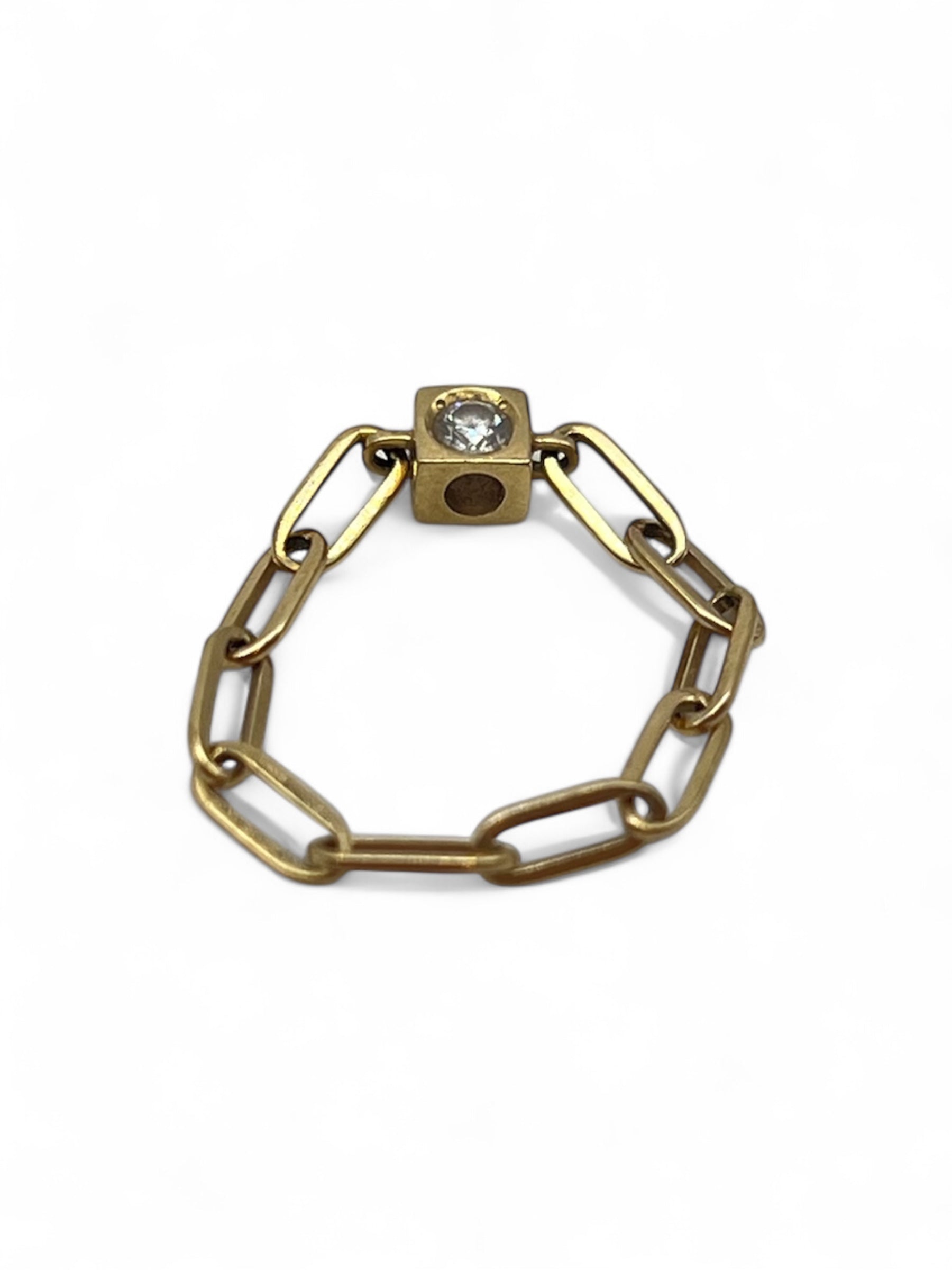 Dinh van - Bague chaîne « Le Cube Diamant » T51