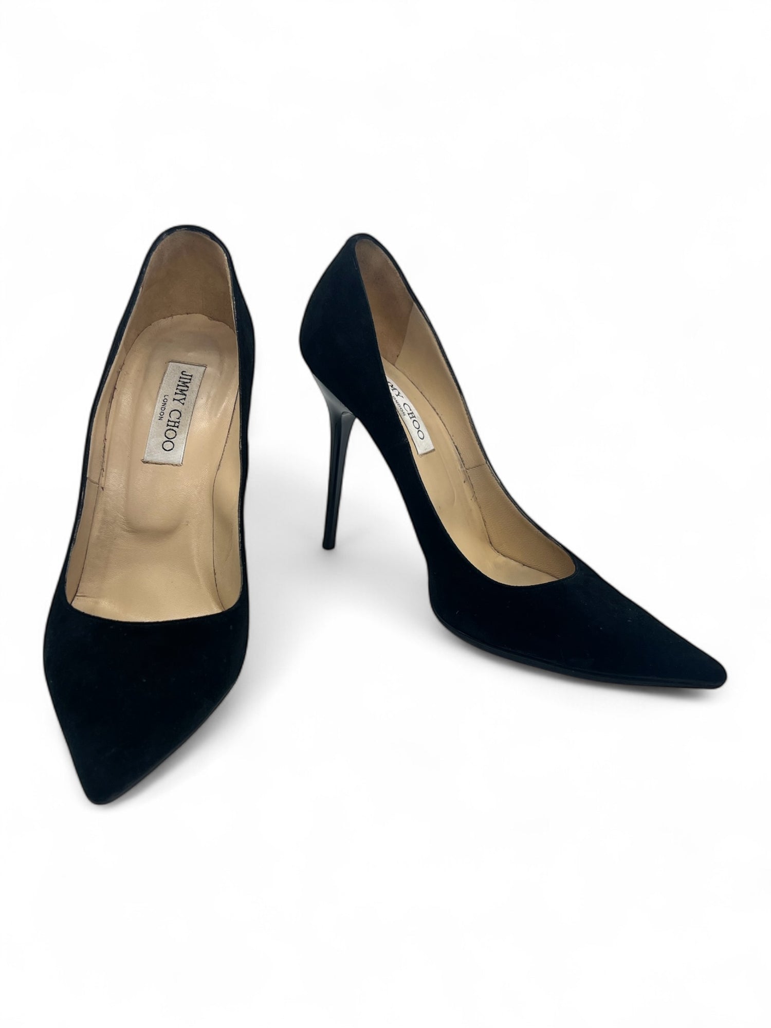 Jimmy Choo Escarpin en daim noir T39,5 – Les Folies d'Eugenie