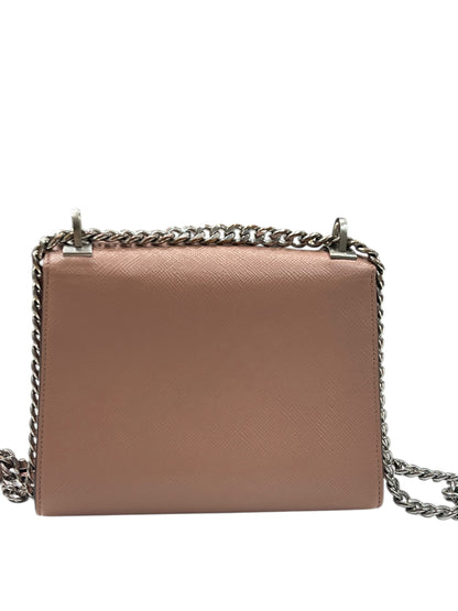 Prada - sac cuir saffiano rose nude