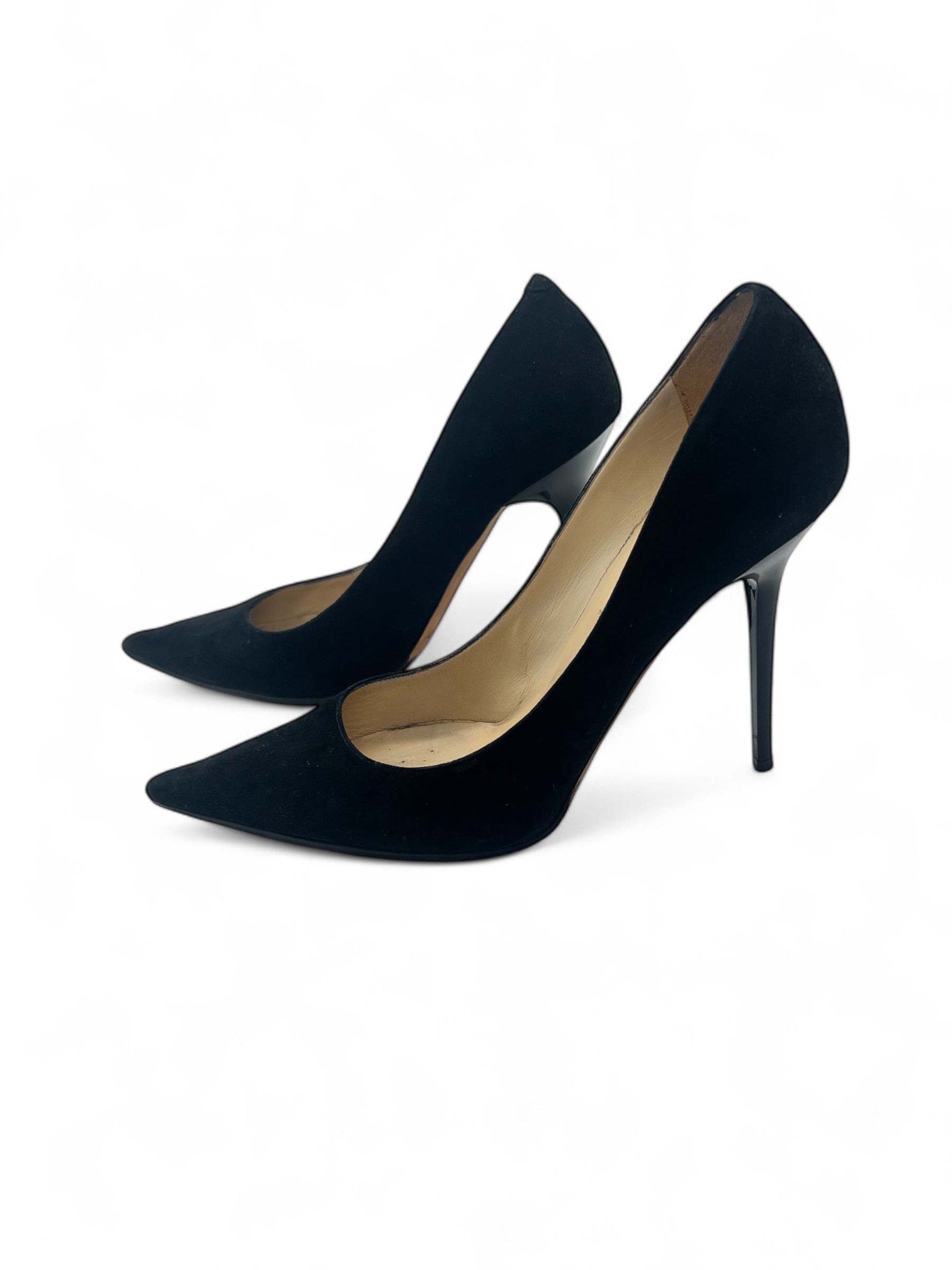 Jimmy Choo - Escarpin en daim noir T39,5