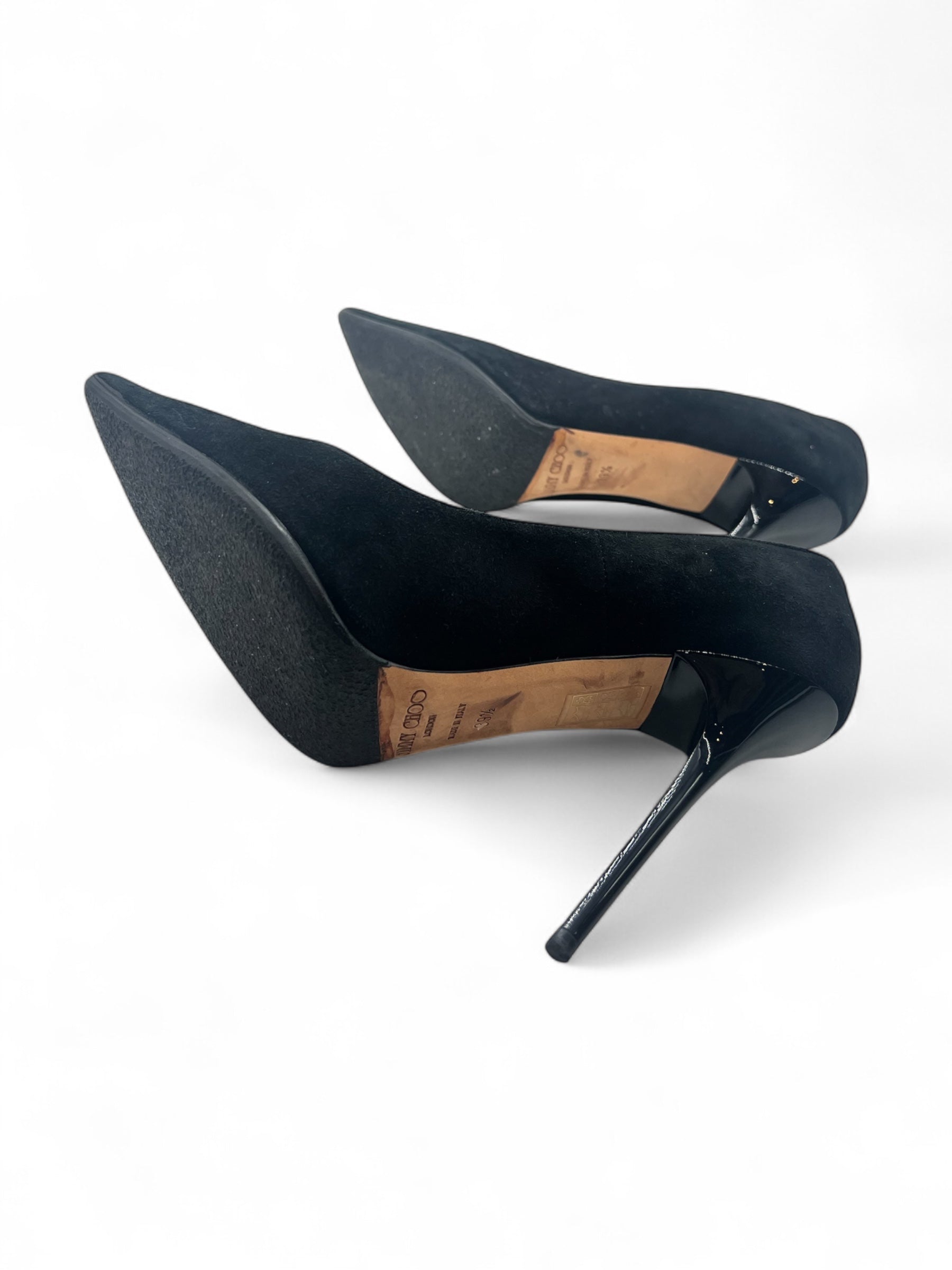 Jimmy Choo - Escarpin en daim noir T39,5
