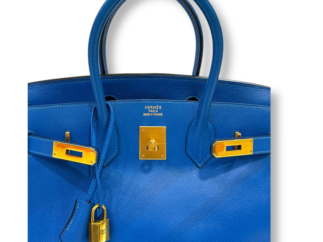 Hermès - Sac Birkin 30 Bleu de France