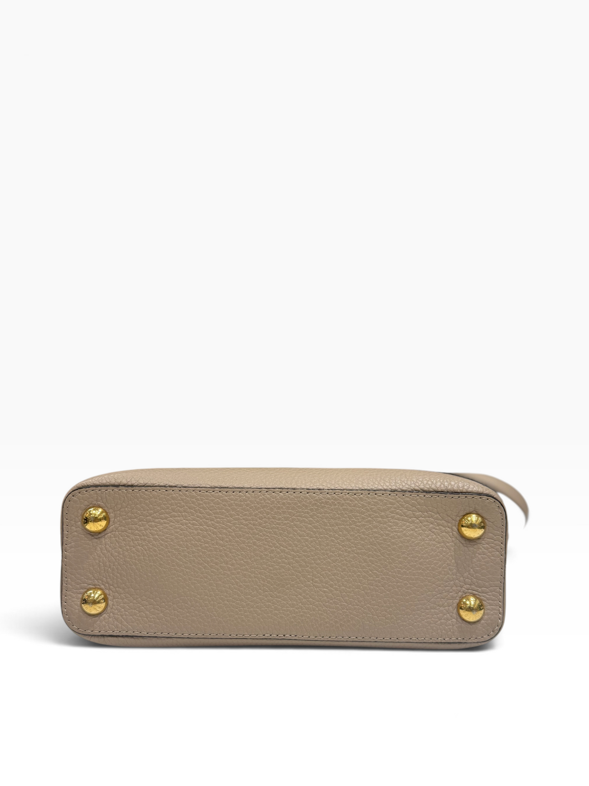 Louis Vuitton - Sac Capucines BB cuir galet