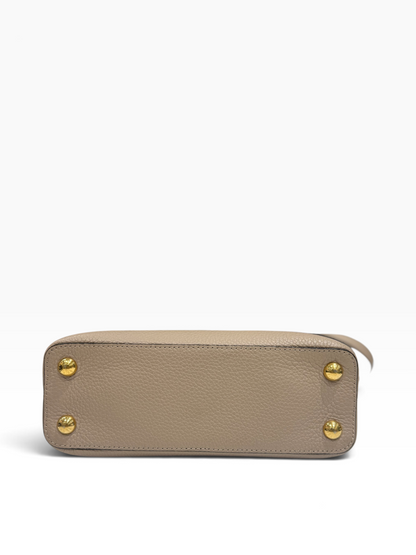 Louis Vuitton - Sac Capucines BB cuir galet