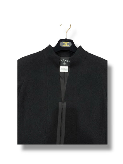 Chanel - Veste Laine Et Soie Noire T40 | Les Folies d&