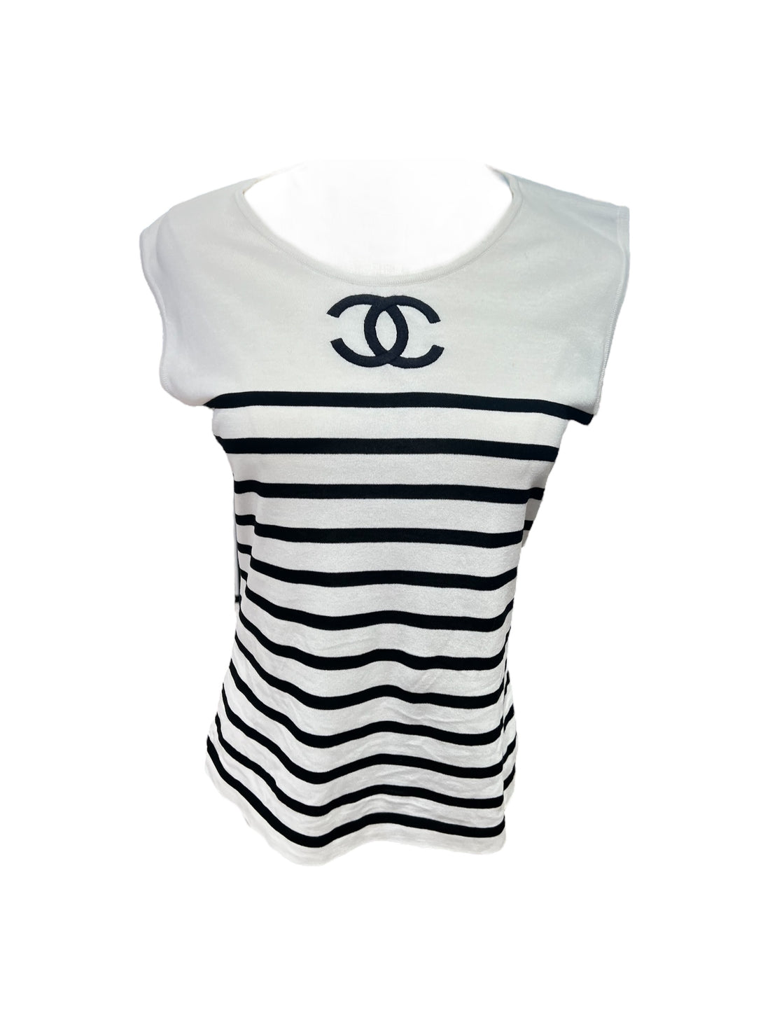 Chanel - CC marinière tank top T38