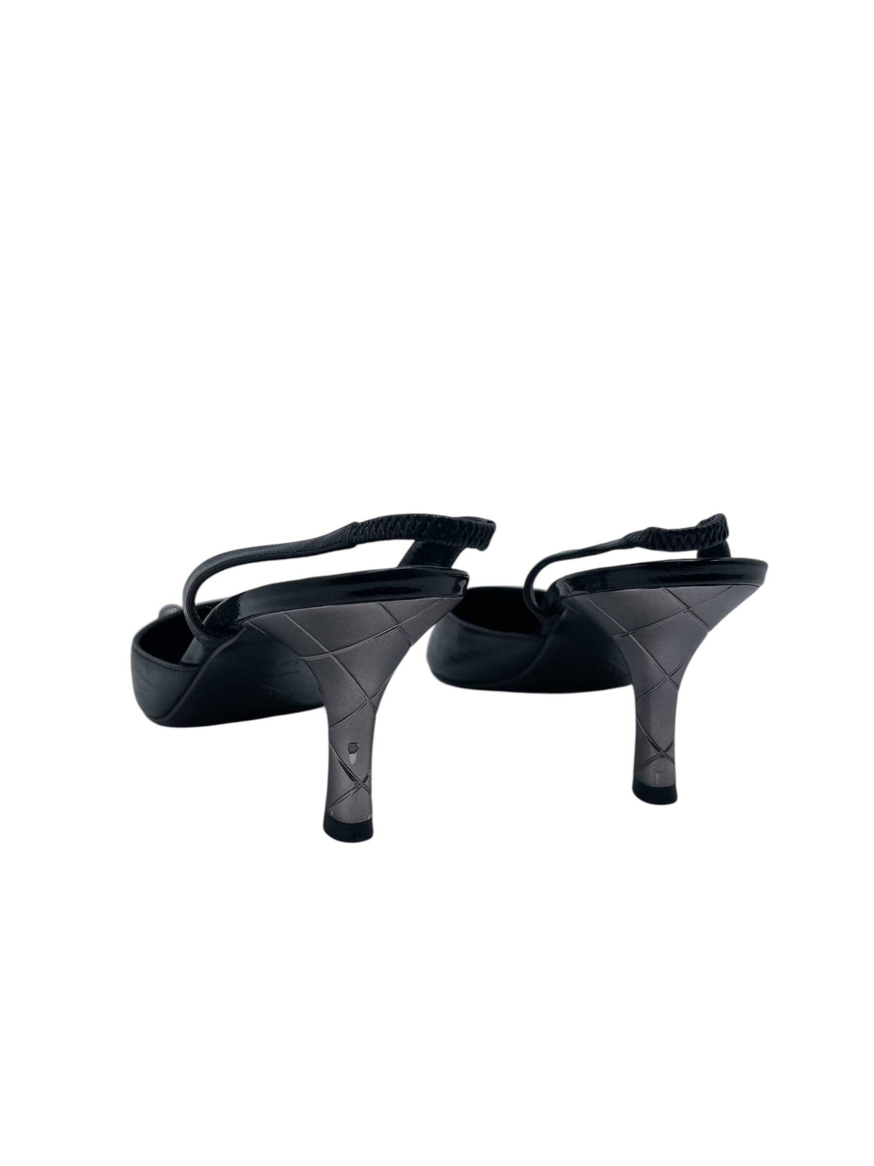 Chanel - Talons style slingback T39,5