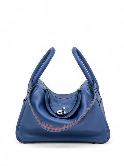 Hermès - Sac Lindy 26 bleu saphir