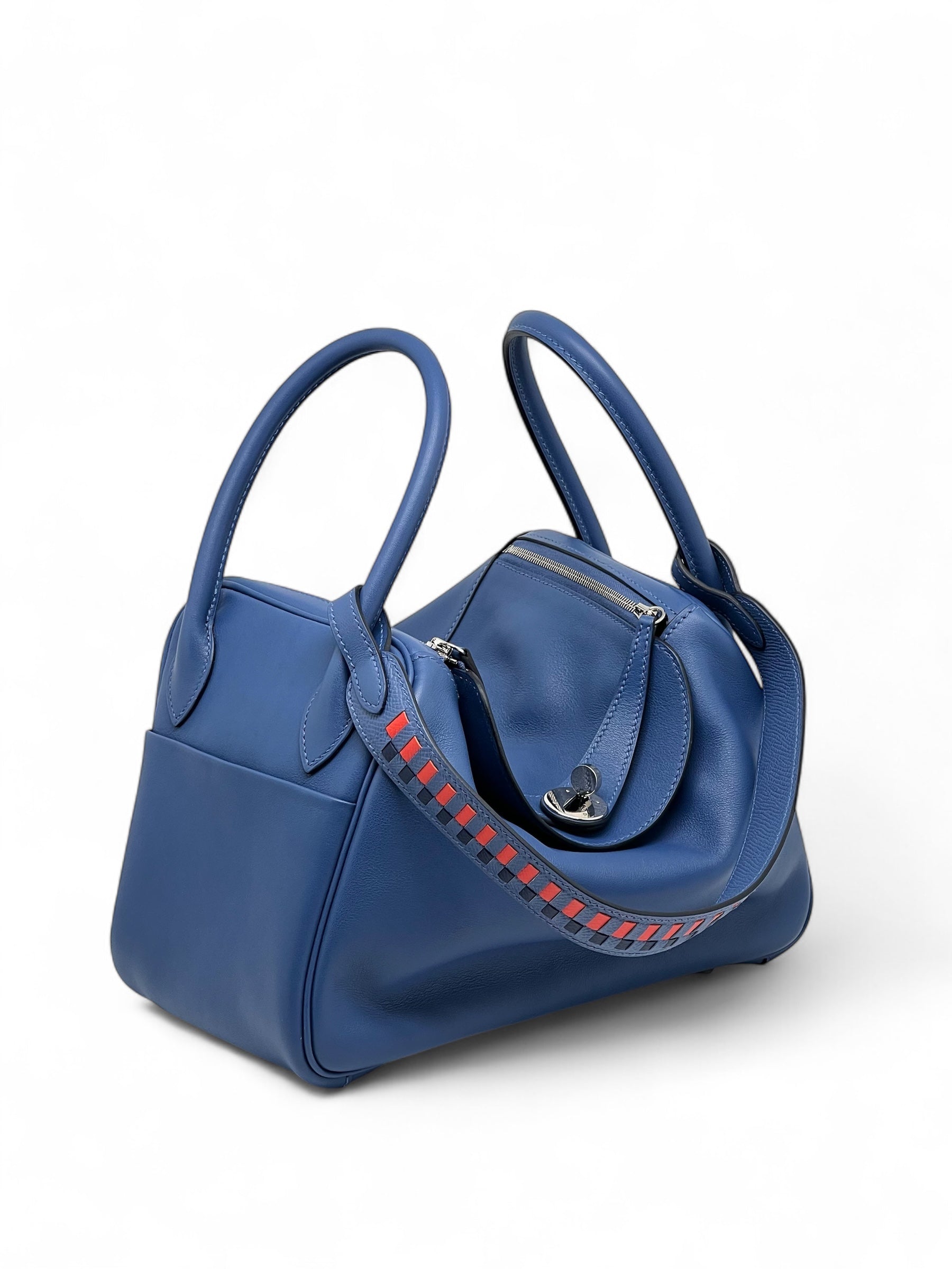 Hermès - Tasche Lindy 26 Saphirblau