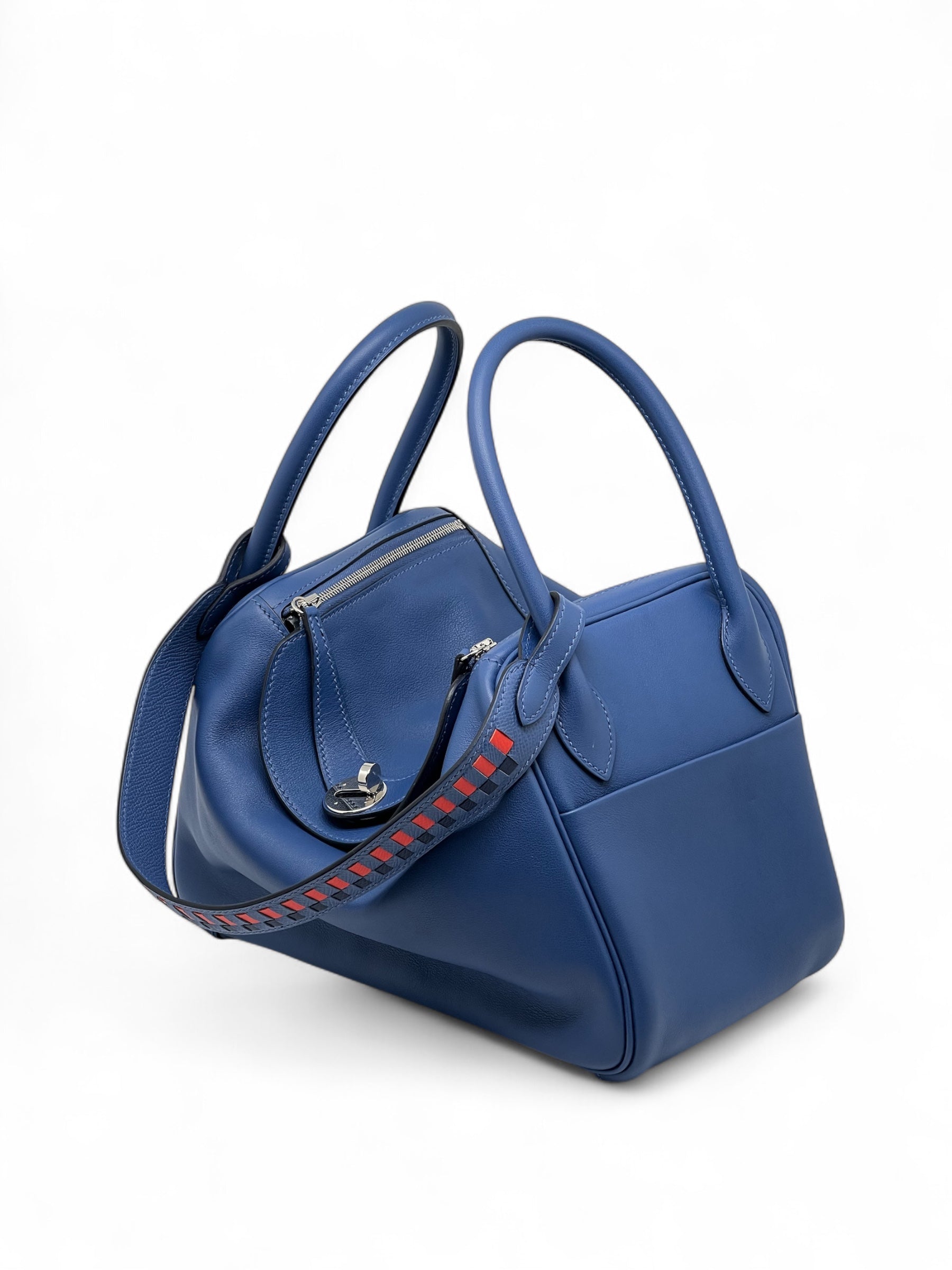 Hermès - Tasche Lindy 26 Saphirblau