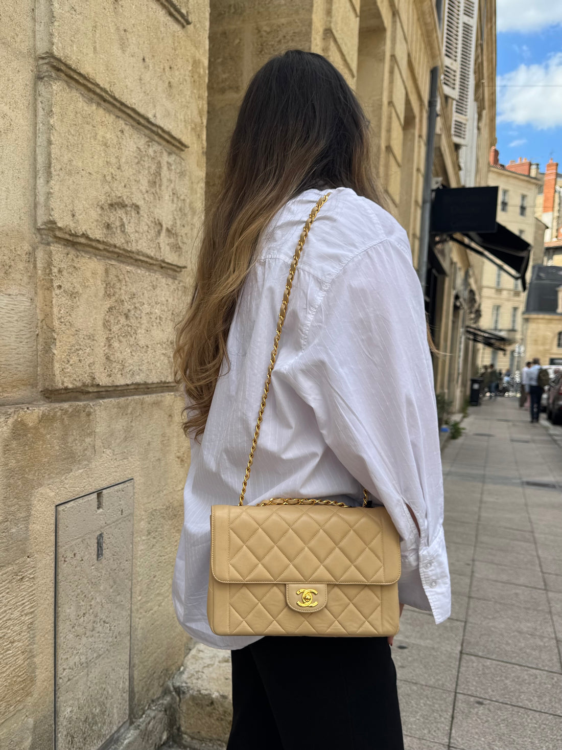 Chanel - Beige Flap Bag