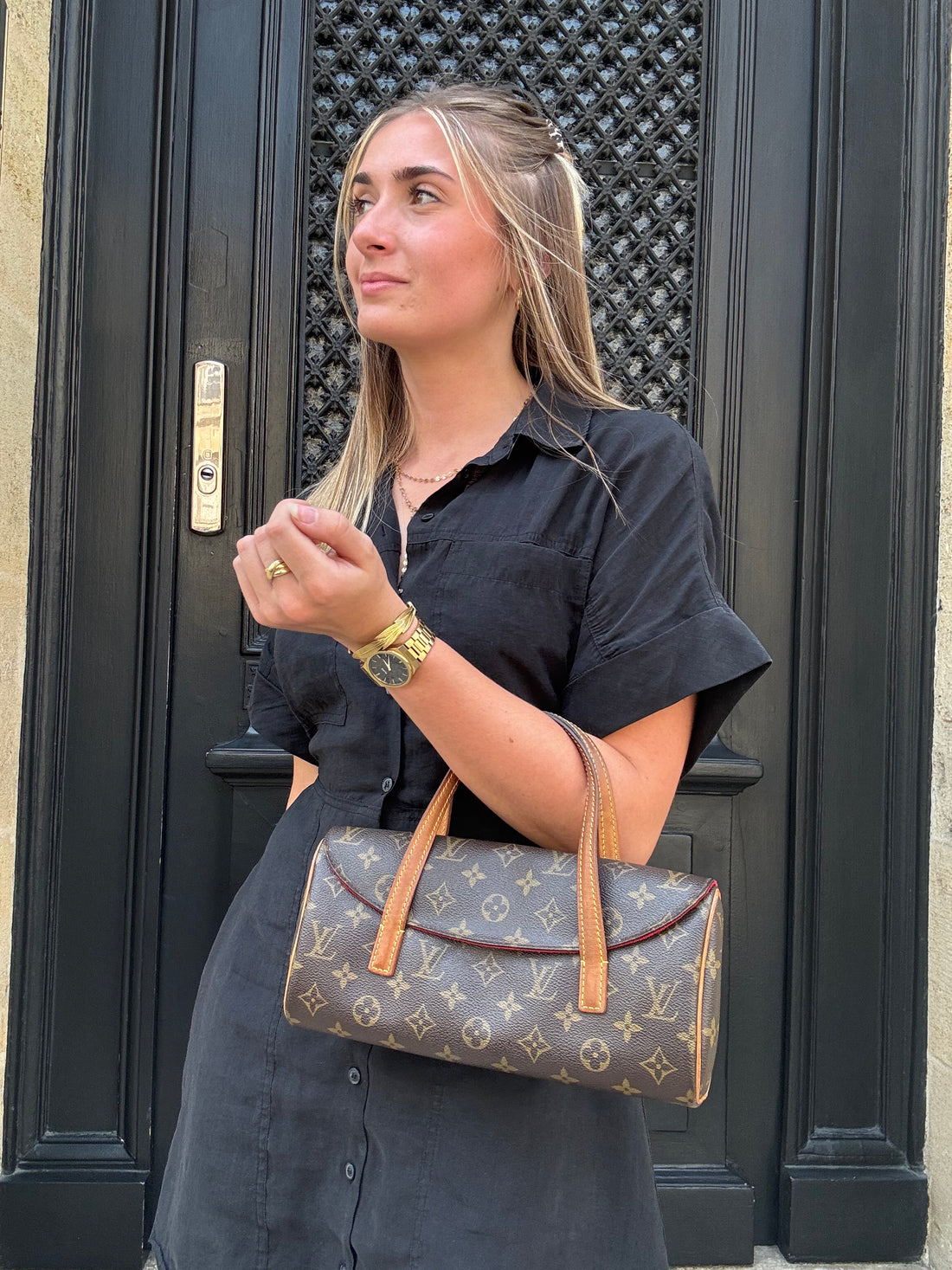 Louis Vuitton - Sac Sonatine toile Monogram marron