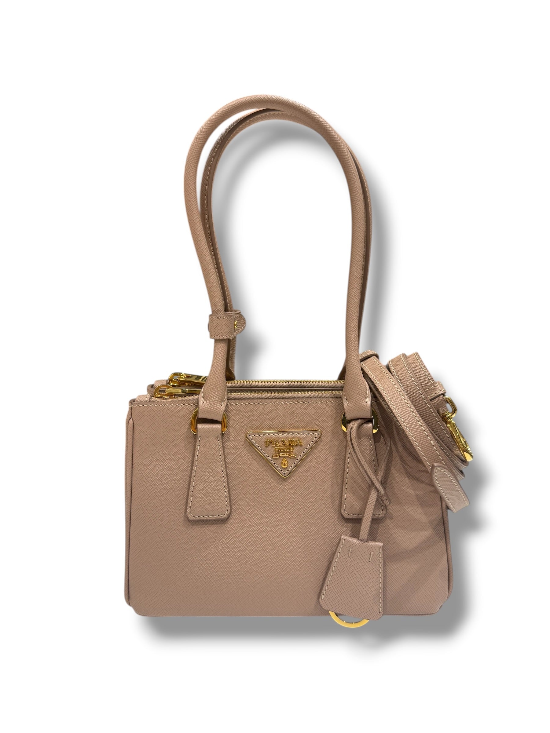 Prada - Sac Galleria Top Handle PM Beige