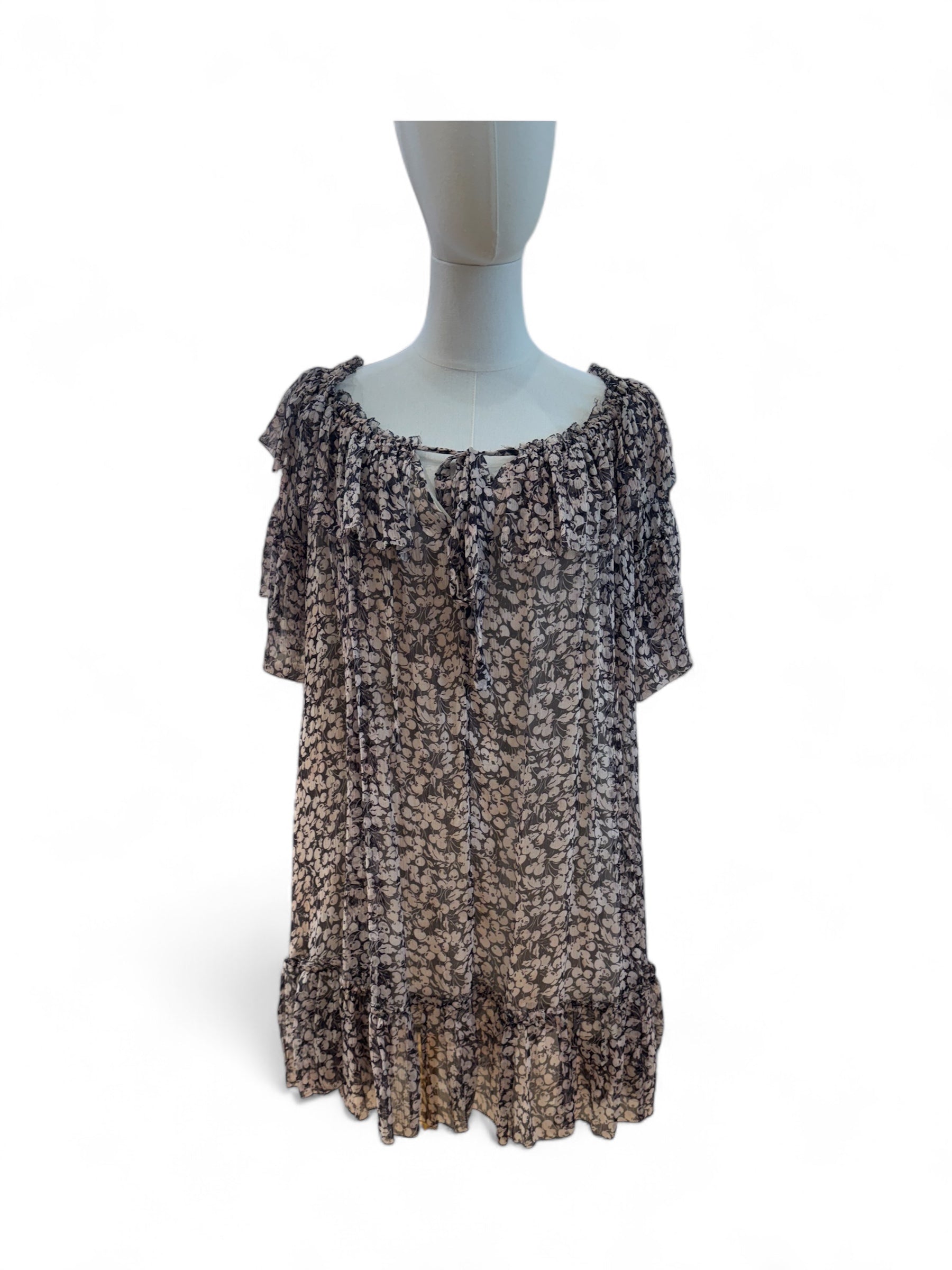 Zimmermann -Robe beige et marine T36