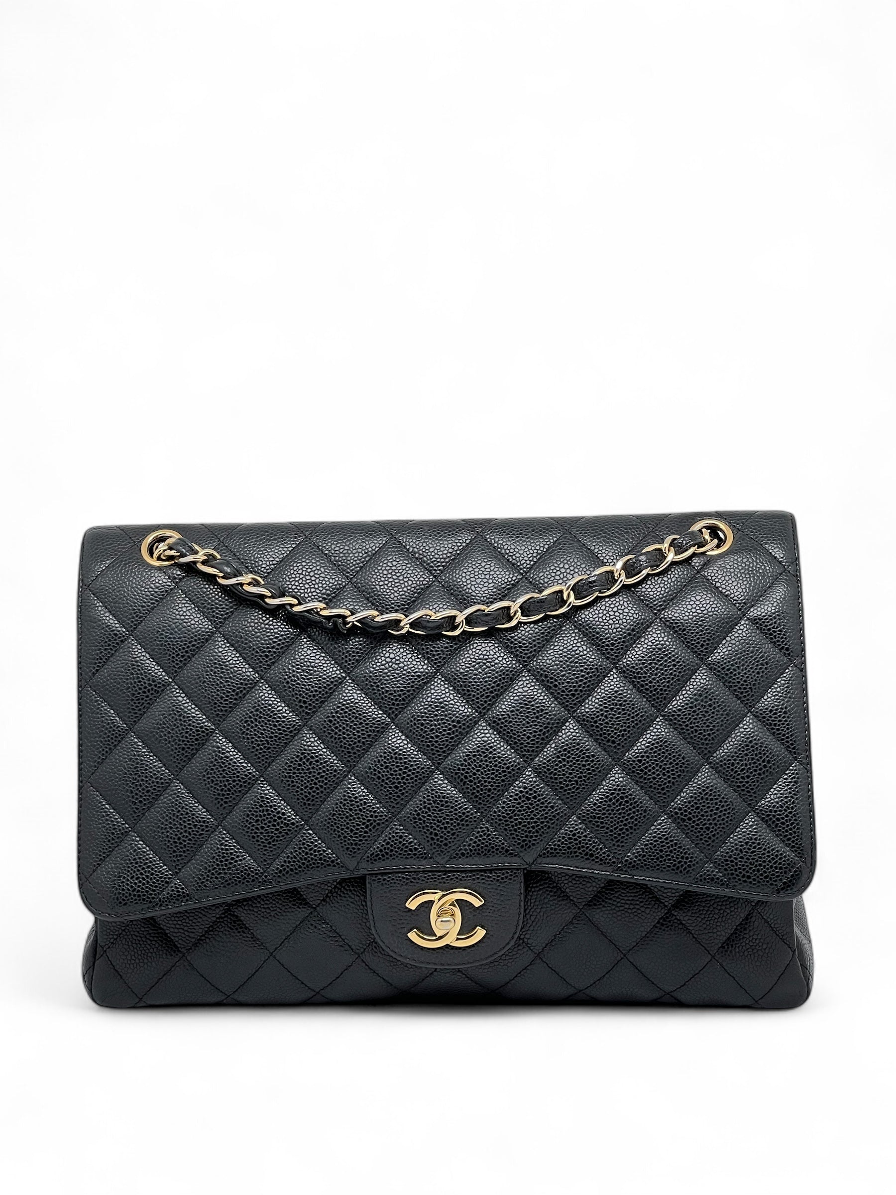 Chanel - Maxi Jumbo Tasche aus Kaviarleder