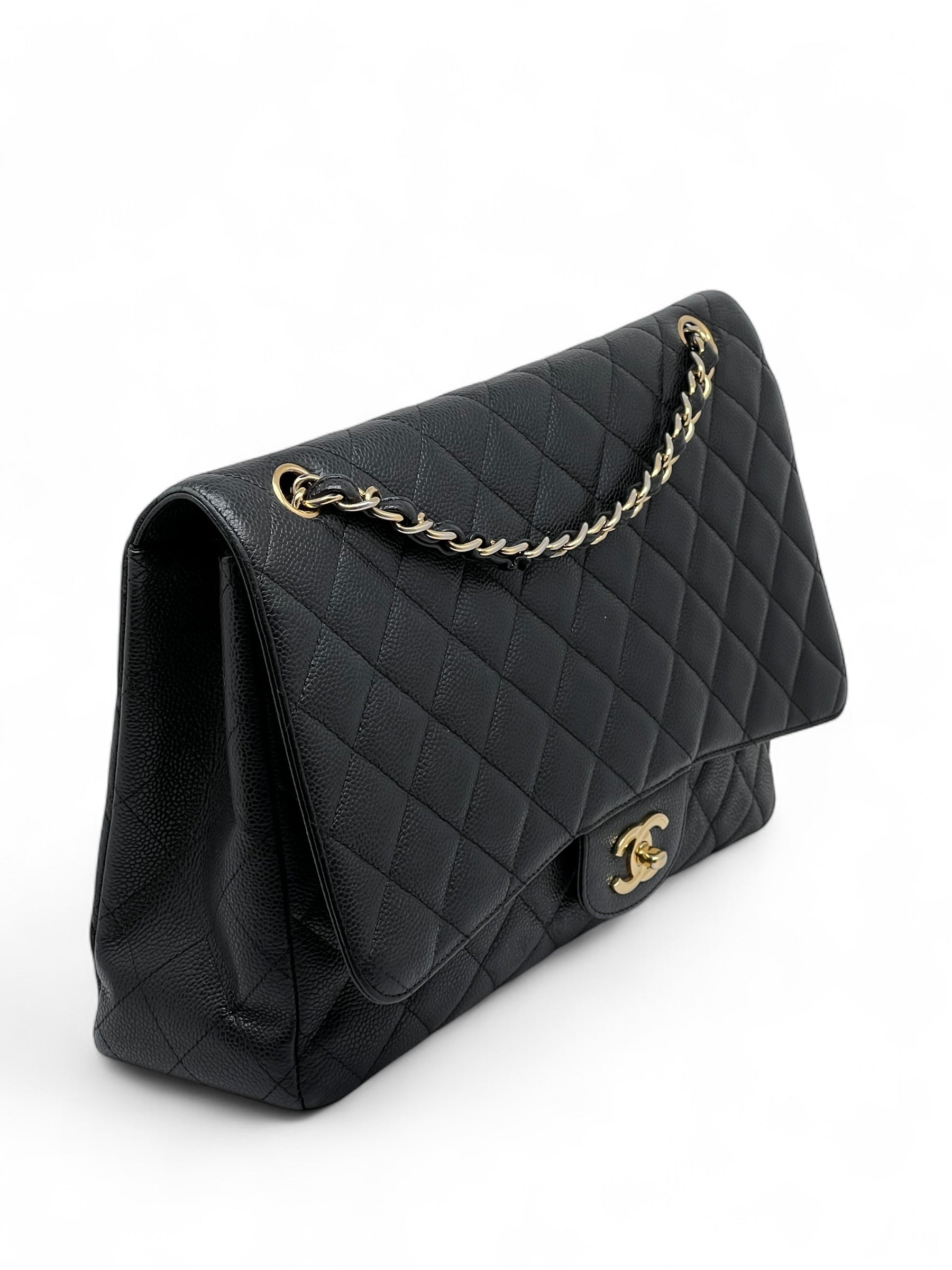Chanel - Maxi Jumbo Tasche aus Kaviarleder