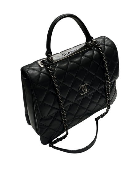 Chanel - sac maxi trendy cuir agneau noir