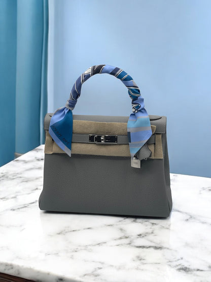 Hermès - Borsa Kelly 28 Grigio Gabbiano