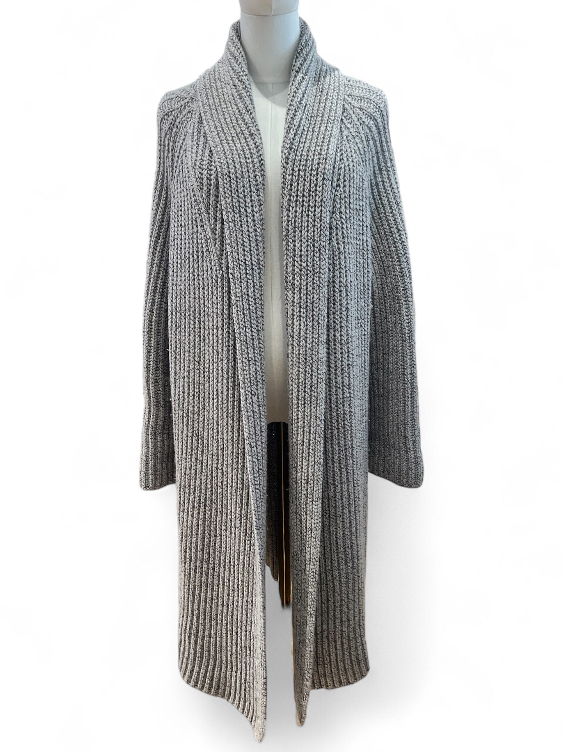 Hermès - Cardigan en laine gris TU
