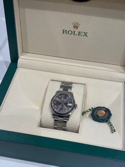 Rolex - Montre Datejust 31 mm diamants et Oyster