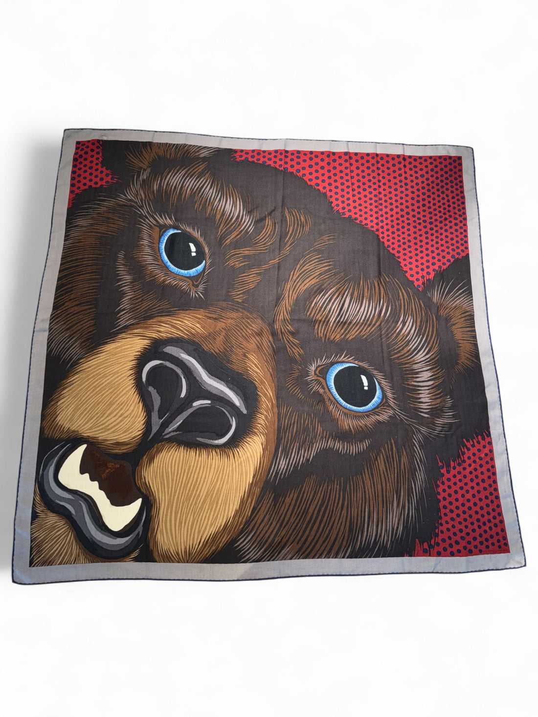 Hermès - Châle motif ours