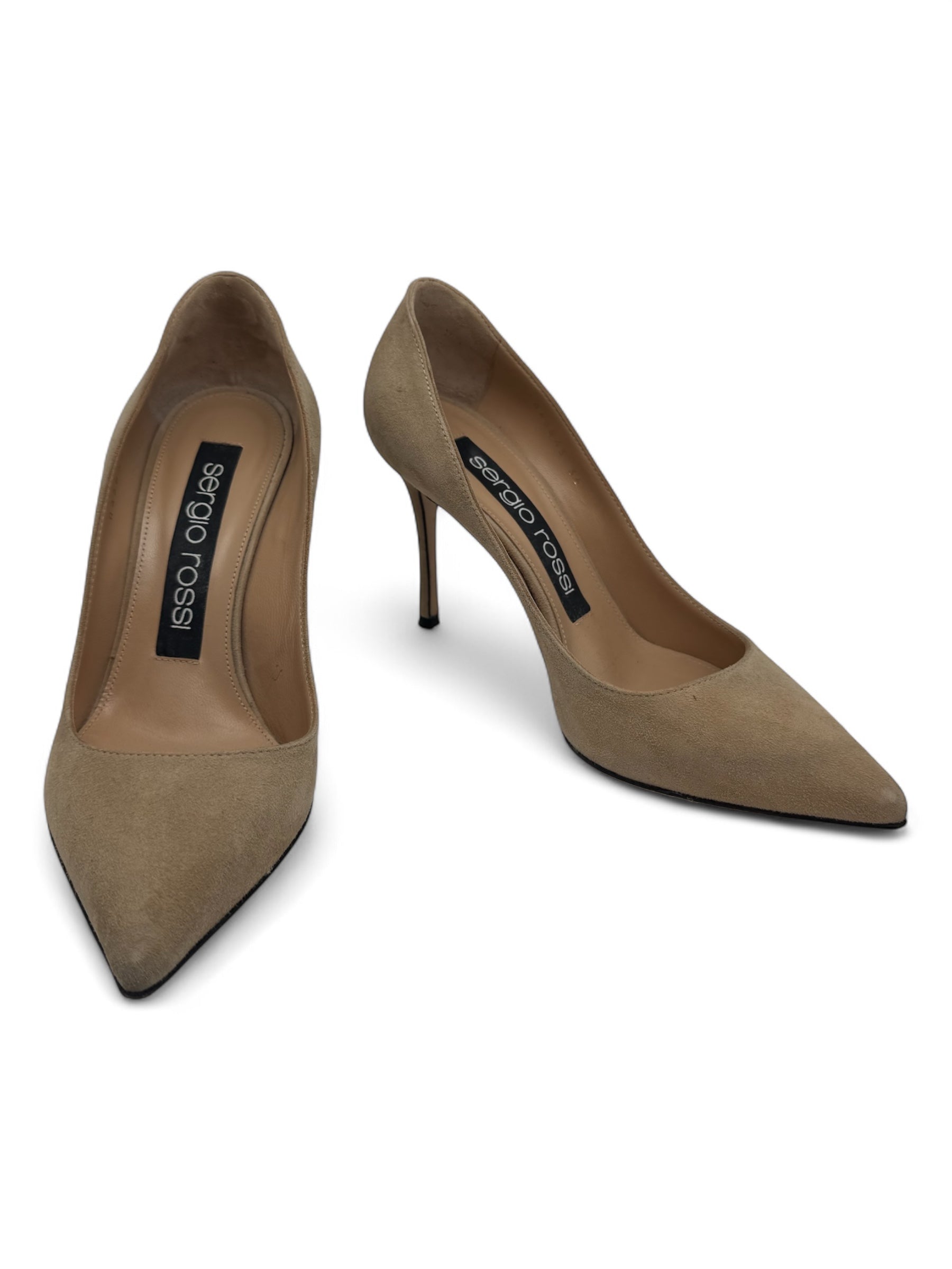 Sergio Rossi - Décolleté beige in camoscio T36