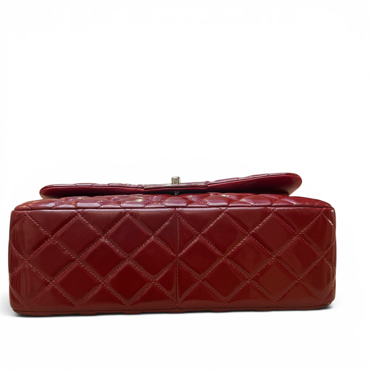 Chanel - Sac Jumbo cuir vernis rouge