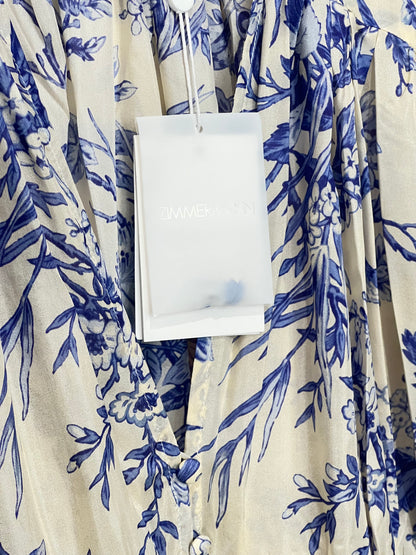 Zimmermann - Abito lungo beige e blu T1