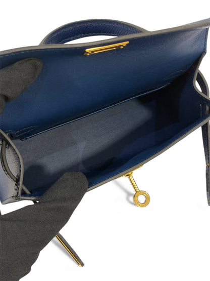 Hermès - Sac Kelly II sellier Mini Bleu Navy