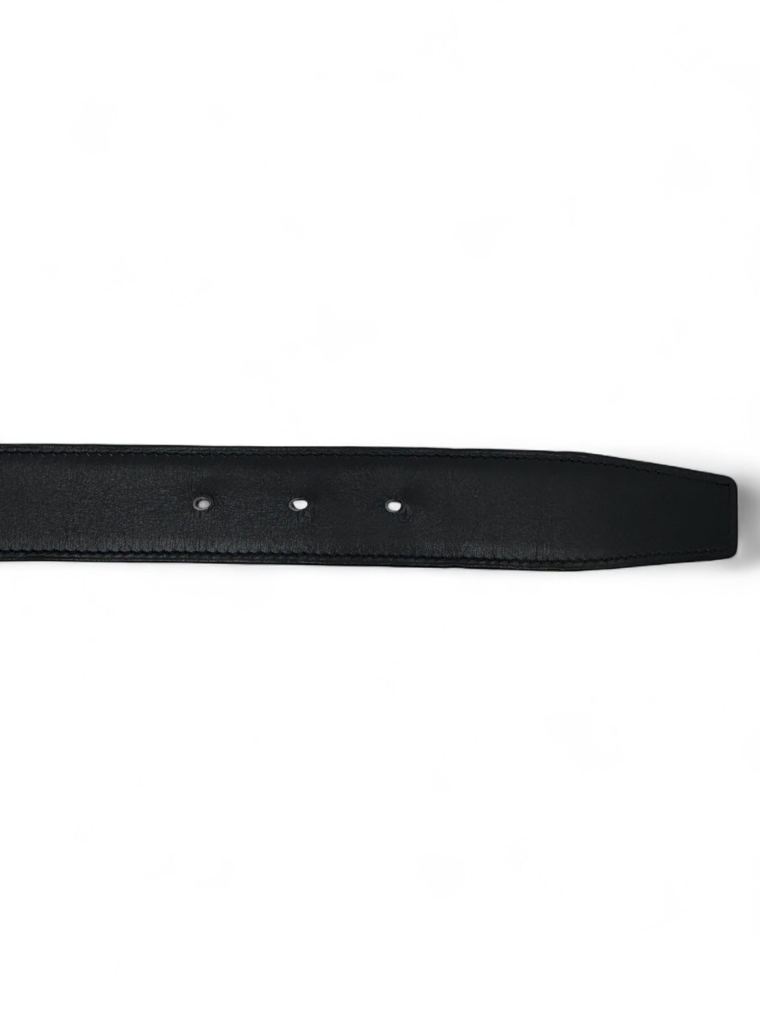 Hermès - Ceinture réversible noir / ébène T85