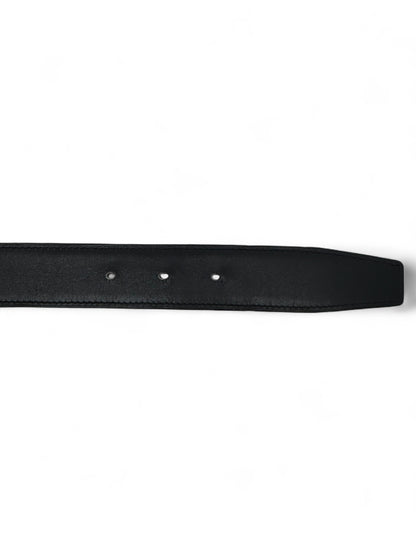 Hermès - Ceinture réversible noir / ébène T85