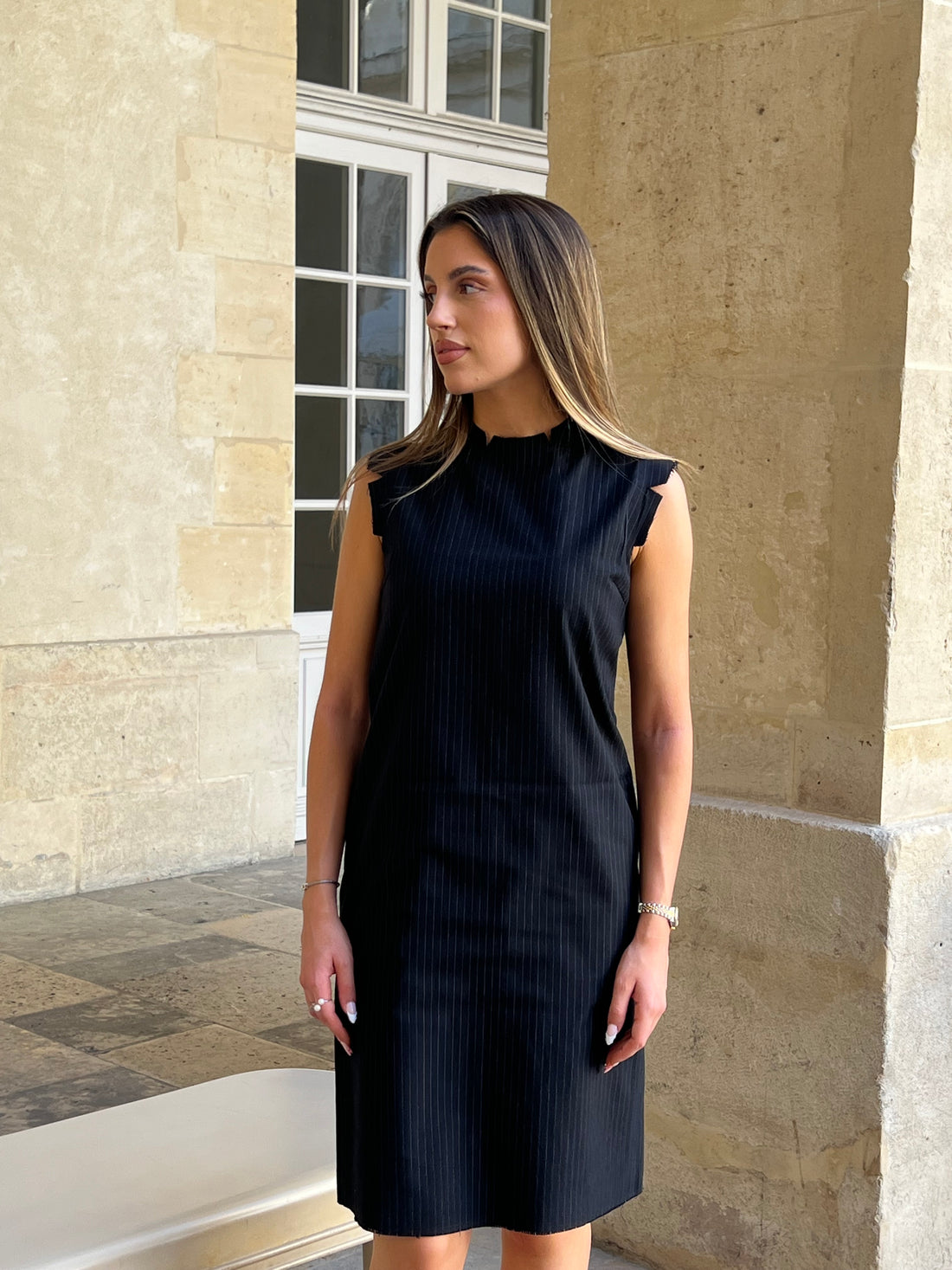 Maison Margiela -  Robe rayure T40