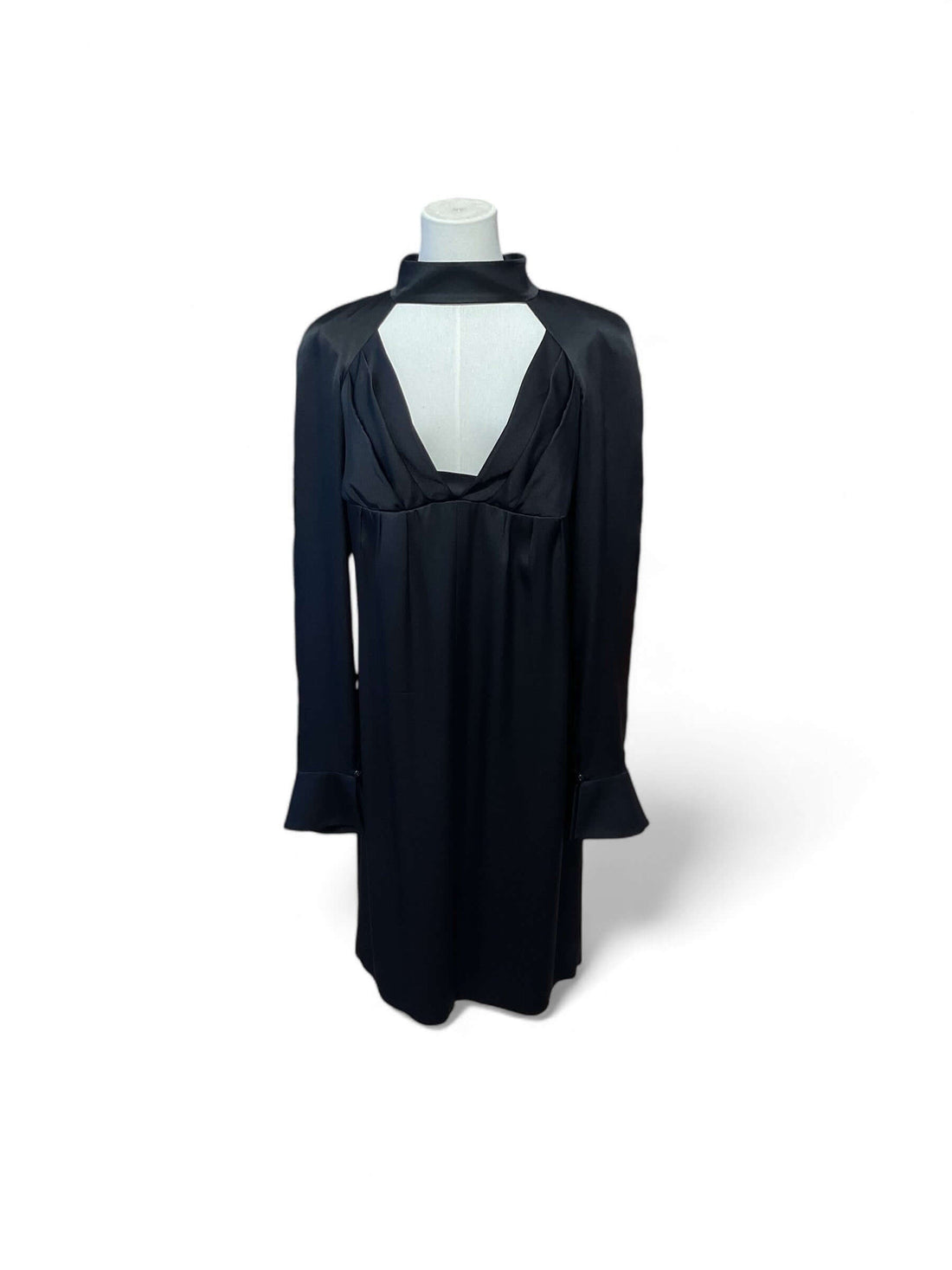 Chanel - Robe Chanel noir en soie T40