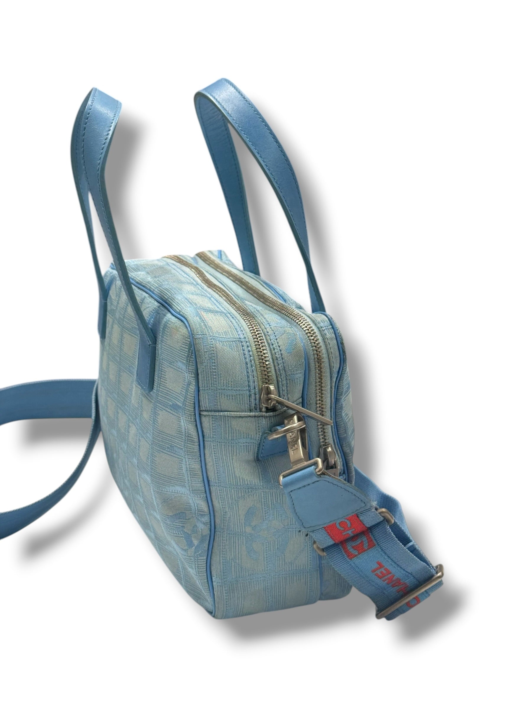 Chanel - Sac Toile bowling bleu
