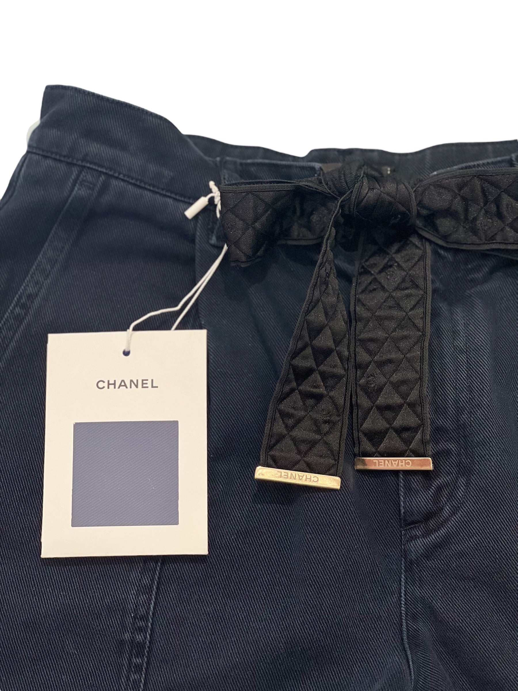 Chanel - Pantaloncini blu navy T38