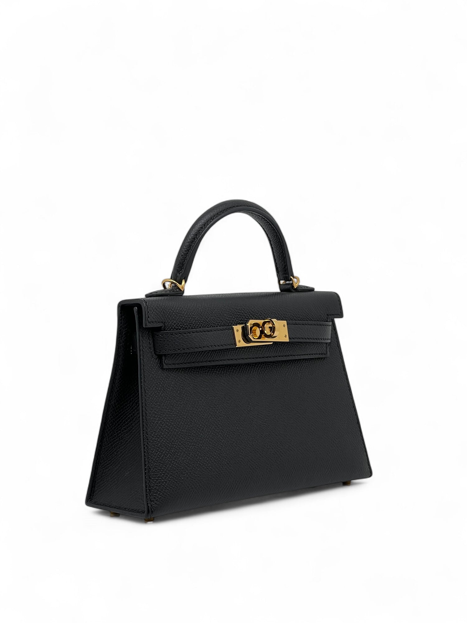 Hermès - Sac Mini Kelly Noir cuir Epsom