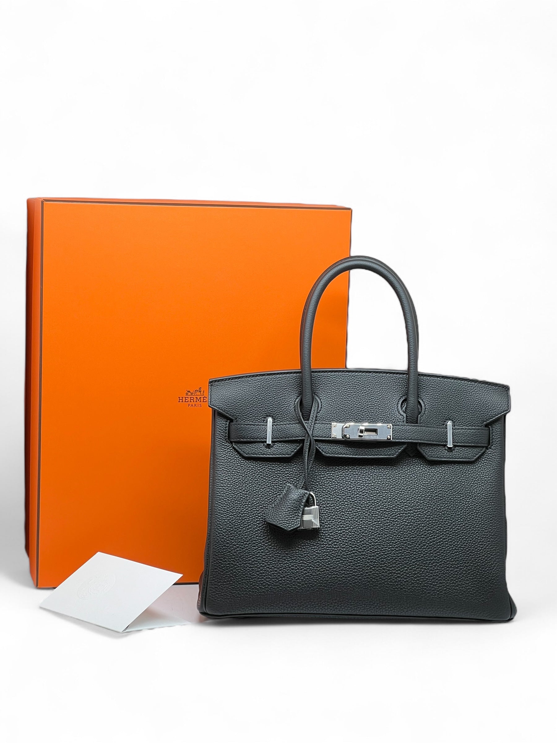 Hermès - Birkin-Tasche 30 Schwarz Togo-Leder